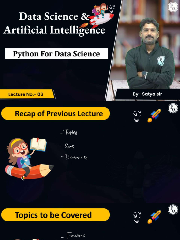 Python for Data Science Python for Data Science 06 Class None | PDF