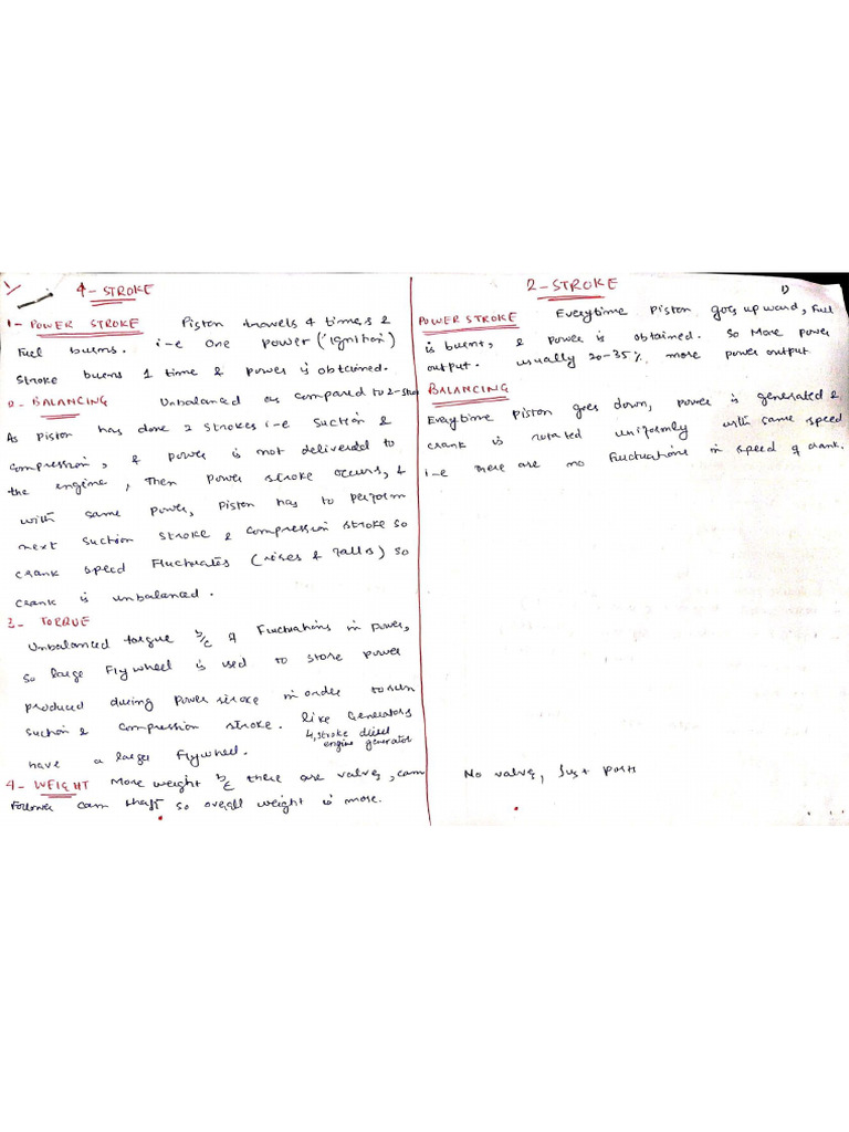2 and 4 Stroke Petrol Engine by Mam Atiya | PDF