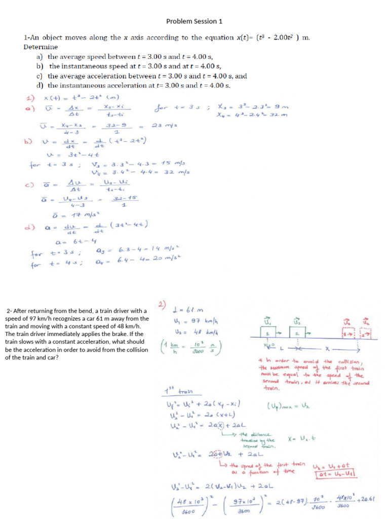 Problem Session 1 | PDF