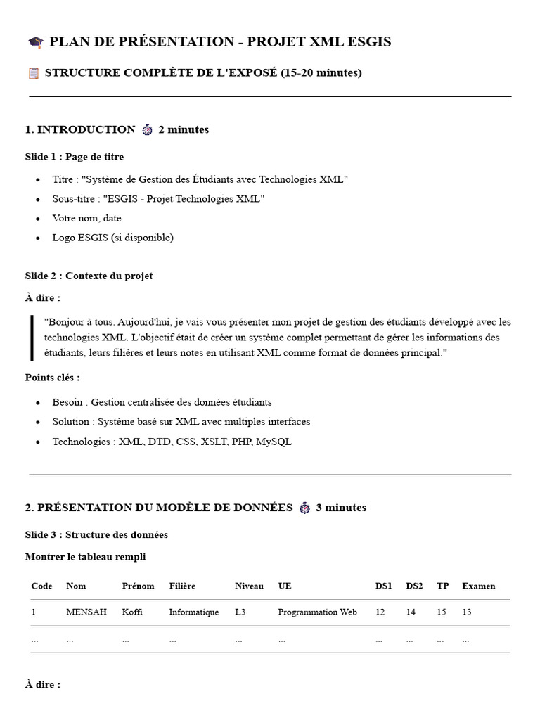 Plan de Présentation Exposé IA | PDF | XML | Programmation web