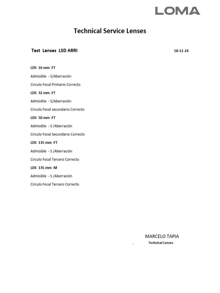 Test Optica LDS 2 | PDF