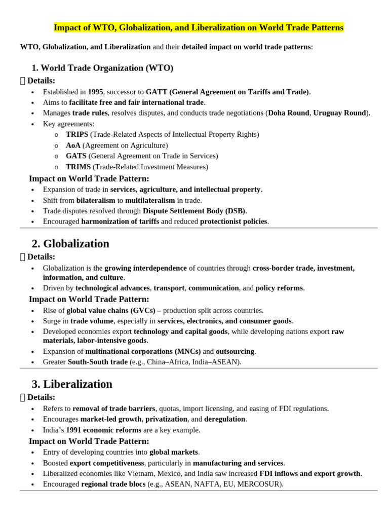 Transport and Trade | PDF | World Trade Organization | Globalization