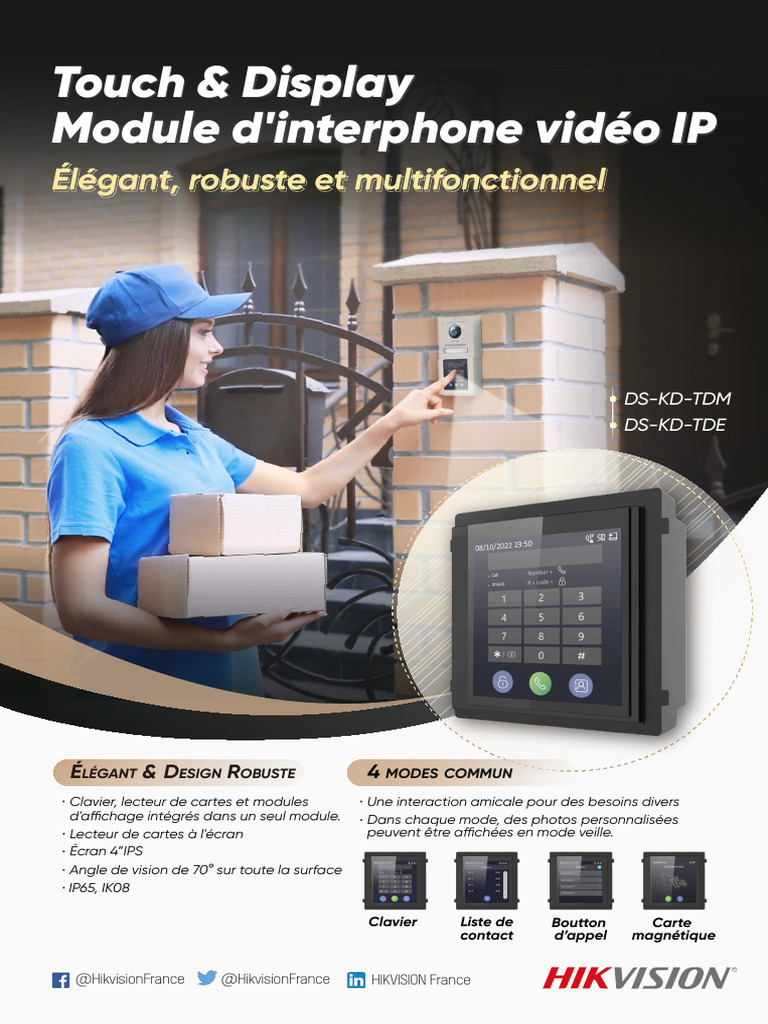 Touch & Display IP Video Intercom FR | PDF