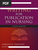 Writing For Publication in Nursing (4th Edition) Hays PDF | PDF