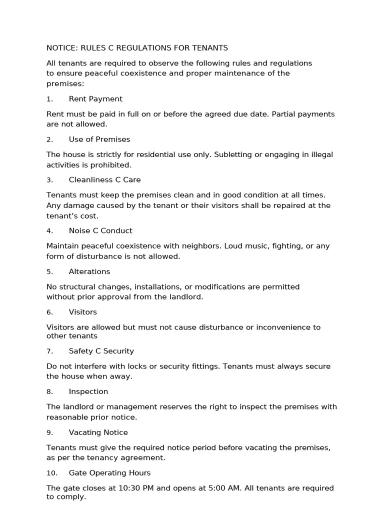 Rules and Regulation | PDF