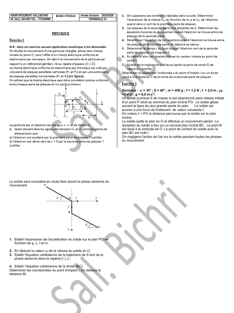 Renf Ts1 Banc D'essai 2 | PDF | Champ électrique | Champ (physique)