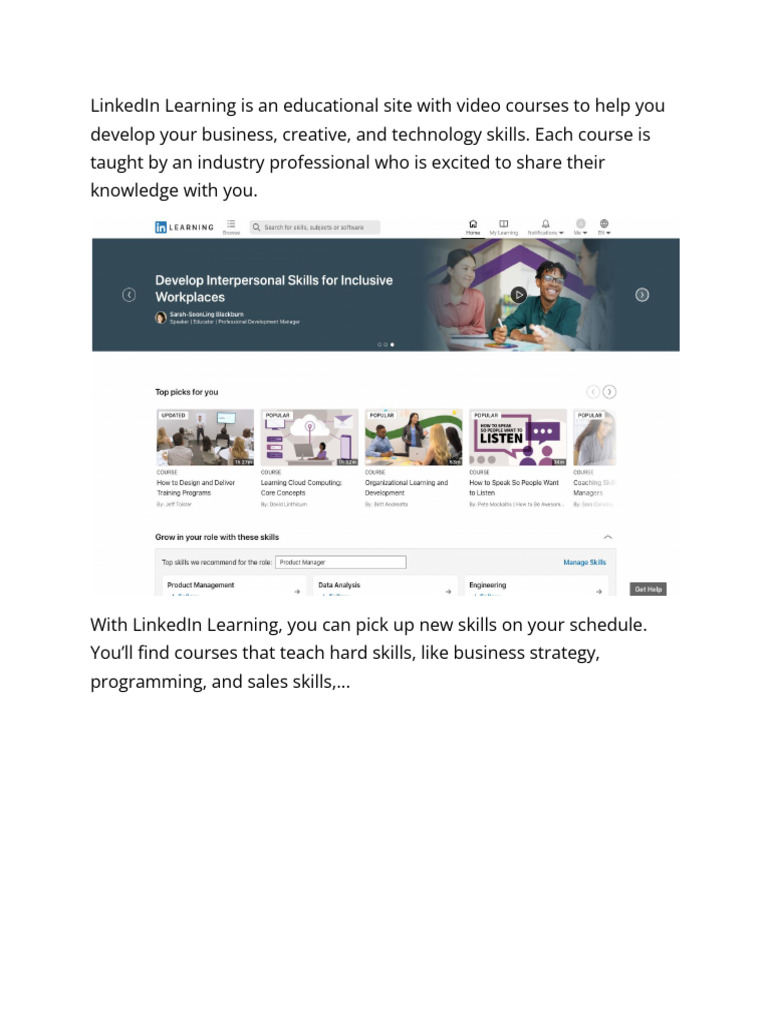 LinkedIn Learning Intro Ac67be1c 5722 4b2b 8089 847cf374be37 | PDF