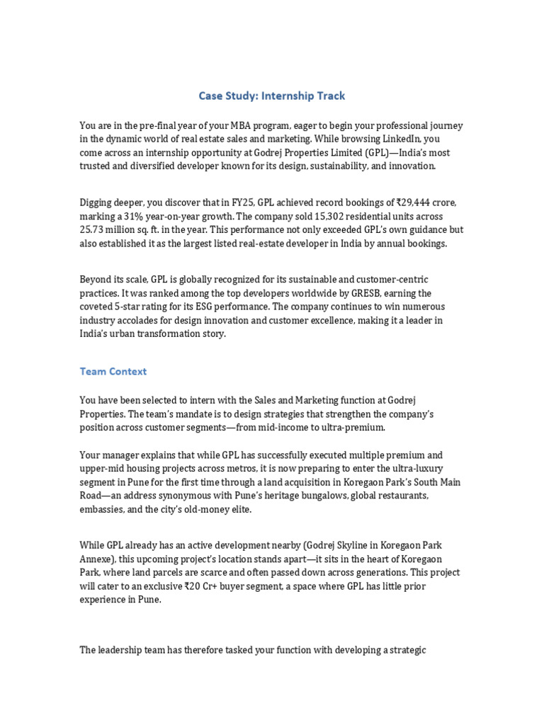 691e9c9855883 Internship Sales Case Study | PDF | Business Economics ...