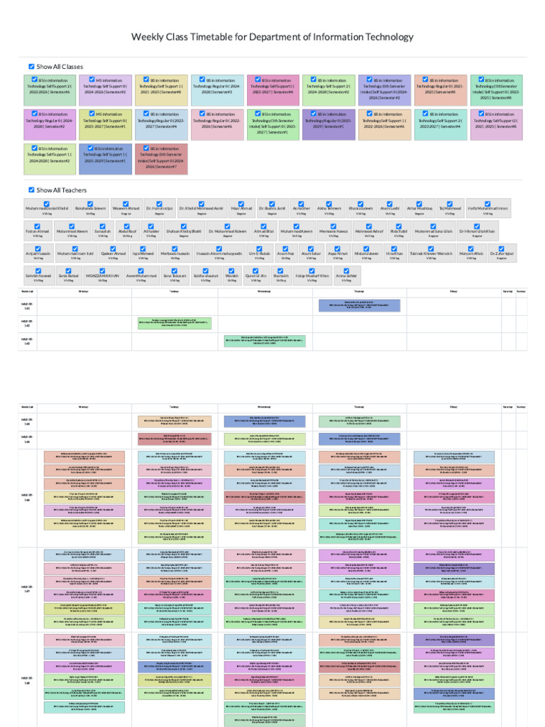 IT Class Timetable V2 | PDF