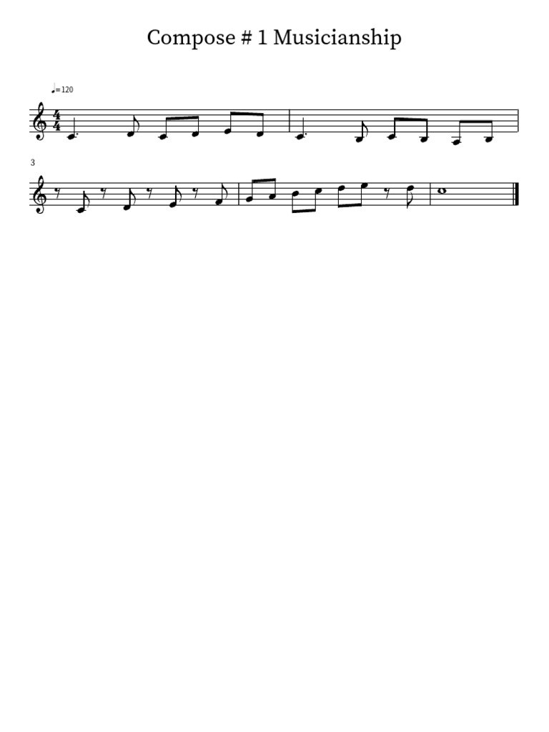 Compose # 1 Musicianship | PDF