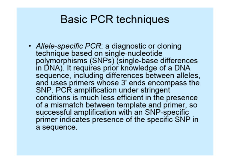 PCR Lecture 19 | PDF