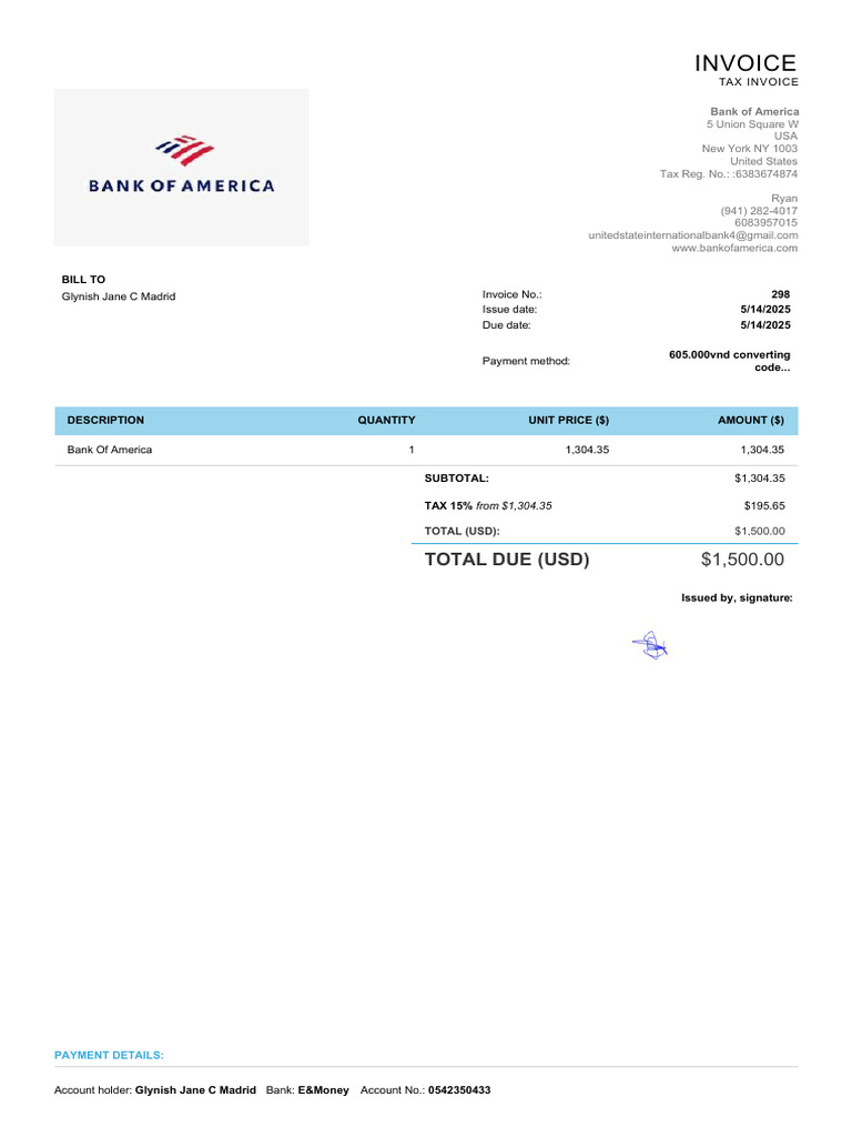 Invoice: Total Due (Usd) | PDF | Invoice | Accounting