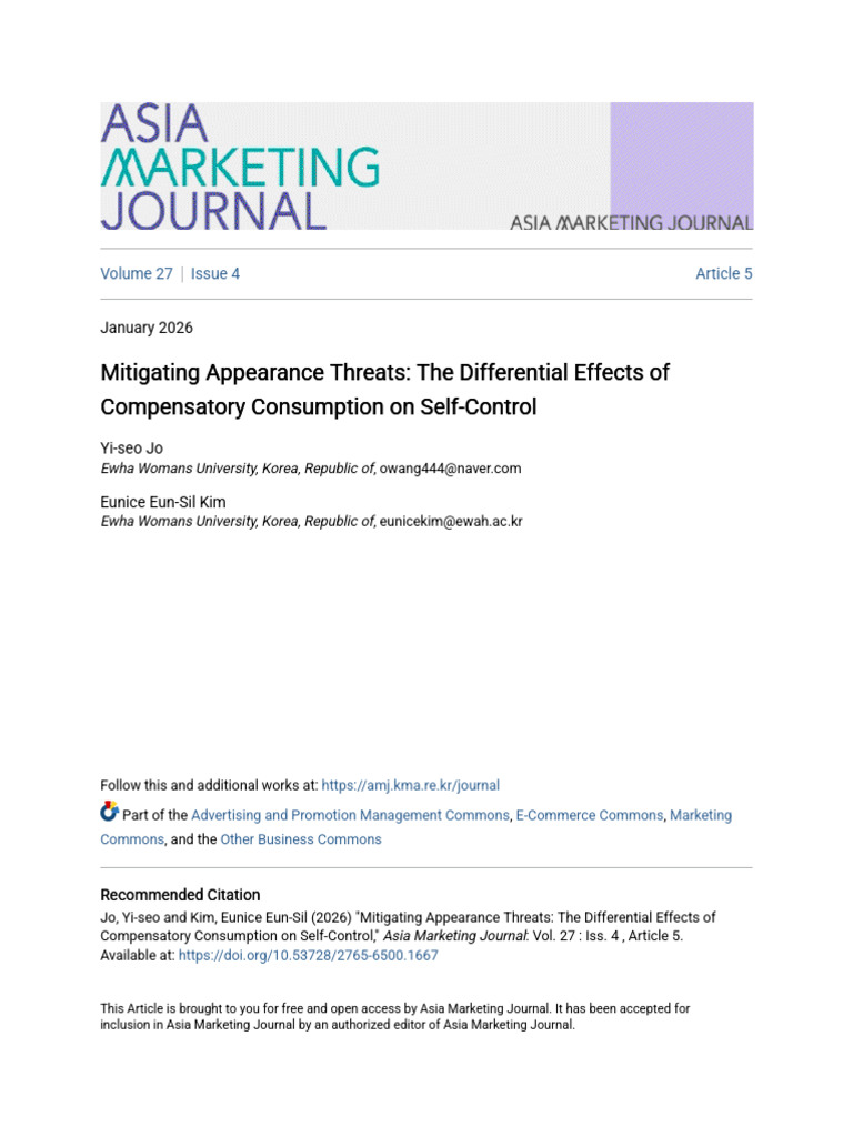 Mitigating Appearance Threats_ the Differential Effects of Compen | PDF ...