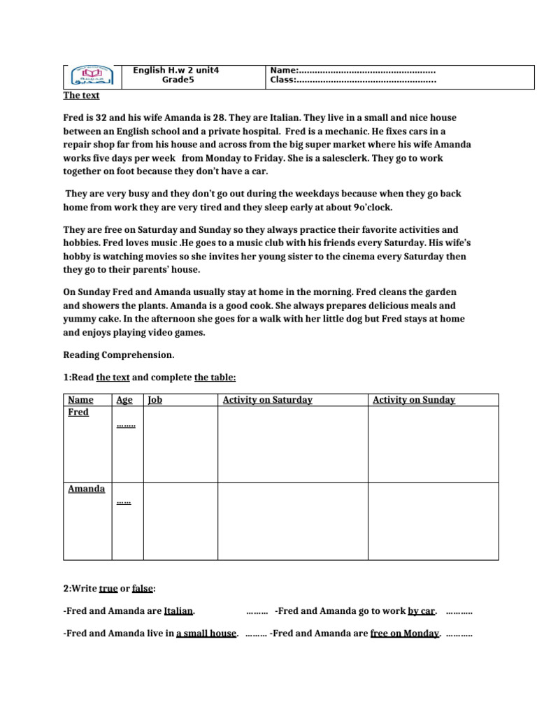gr5 Unit 5 Hw2 2025 SEM2 | PDF