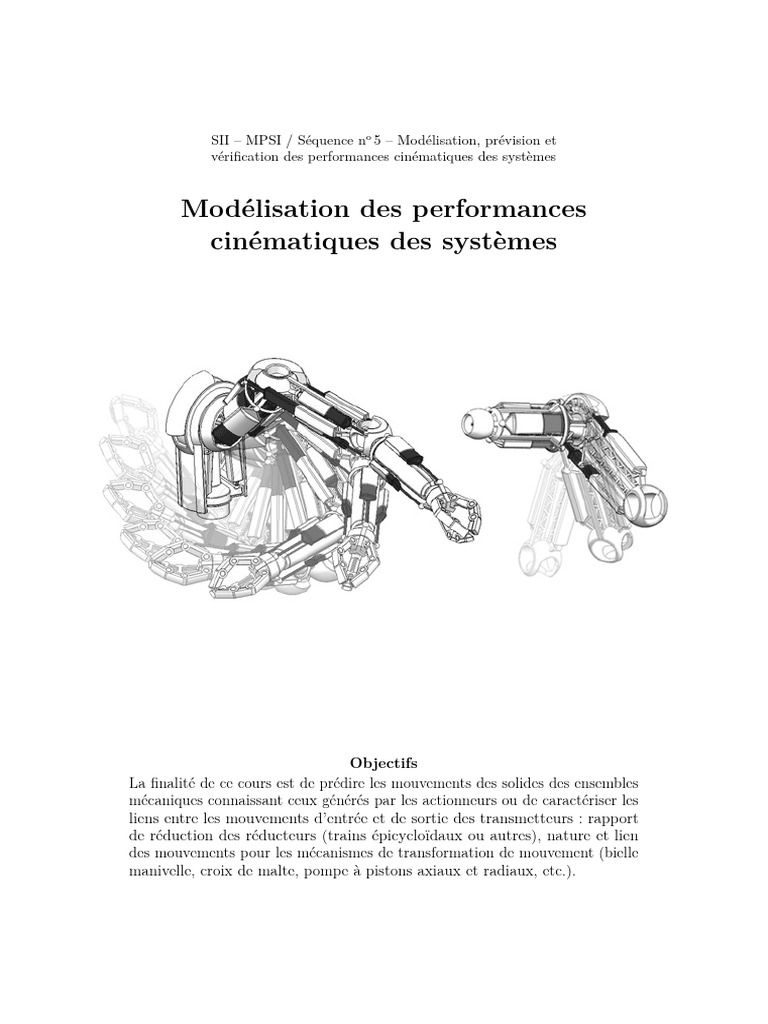 SII MPSI S05 Cours Cinematique | PDF | Rotation | Base (algèbre linéaire)