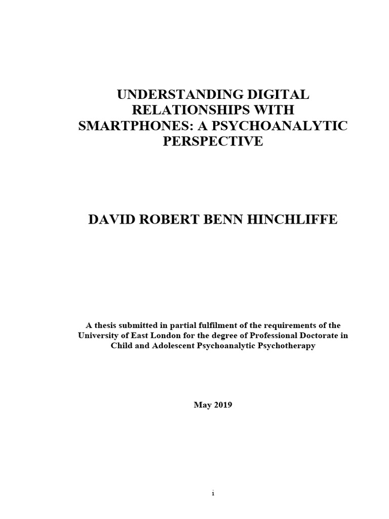 Hinchliffe - Understanding Phones | PDF | Psychoanalysis | Psychotherapy