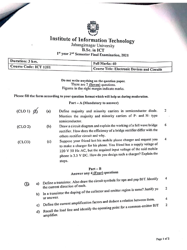 2nd Semester Final Question | PDF