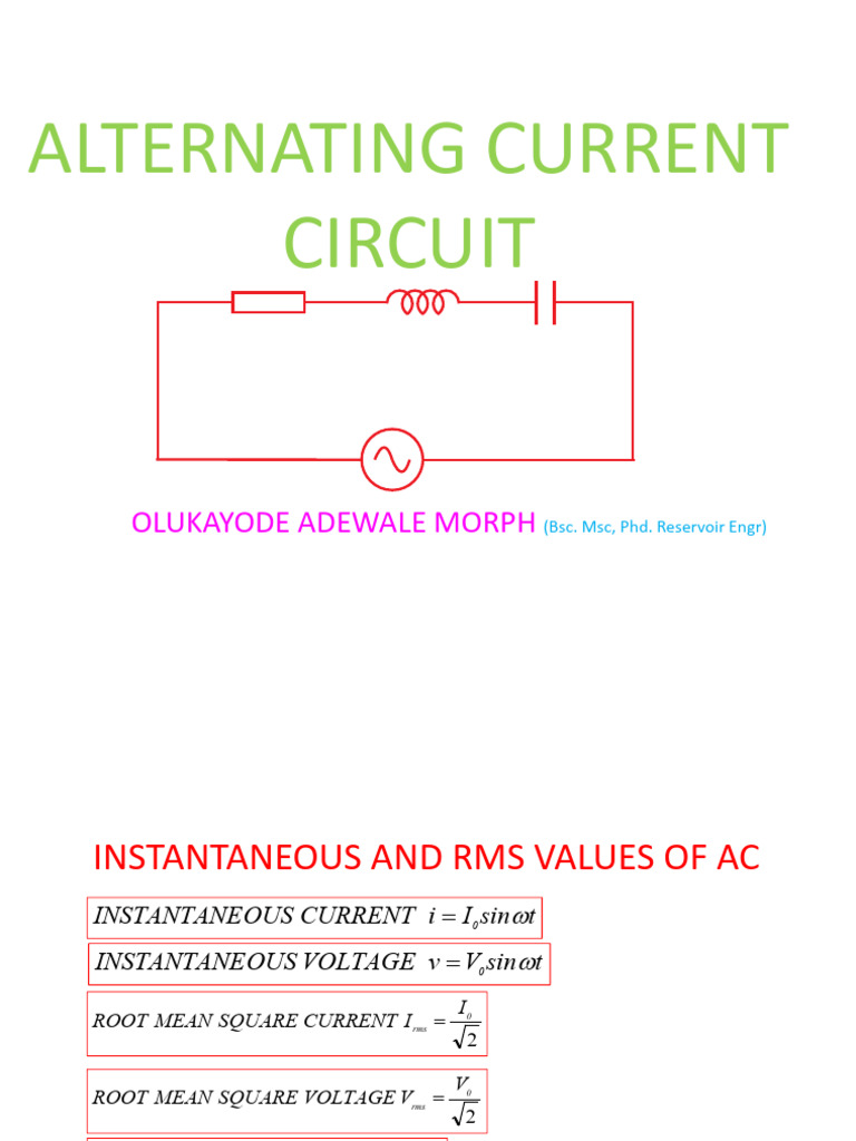 Ac Circuit Solver Part 1 | PDF | Capacitor | Root Mean Square