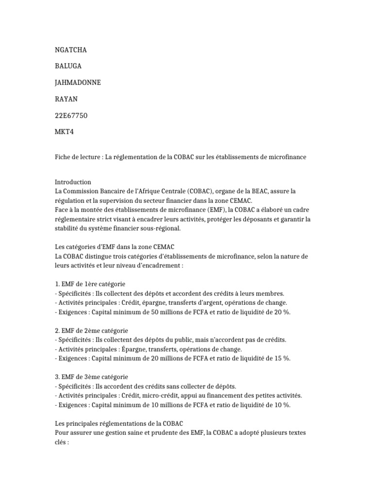 Cobac | PDF
