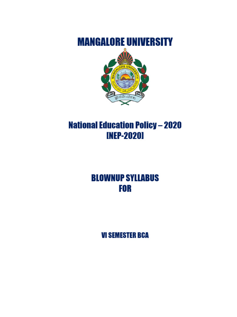 Bca Vi Sem Syllabus (General) - VI Sem Bca Syllabus (General) | PDF ...