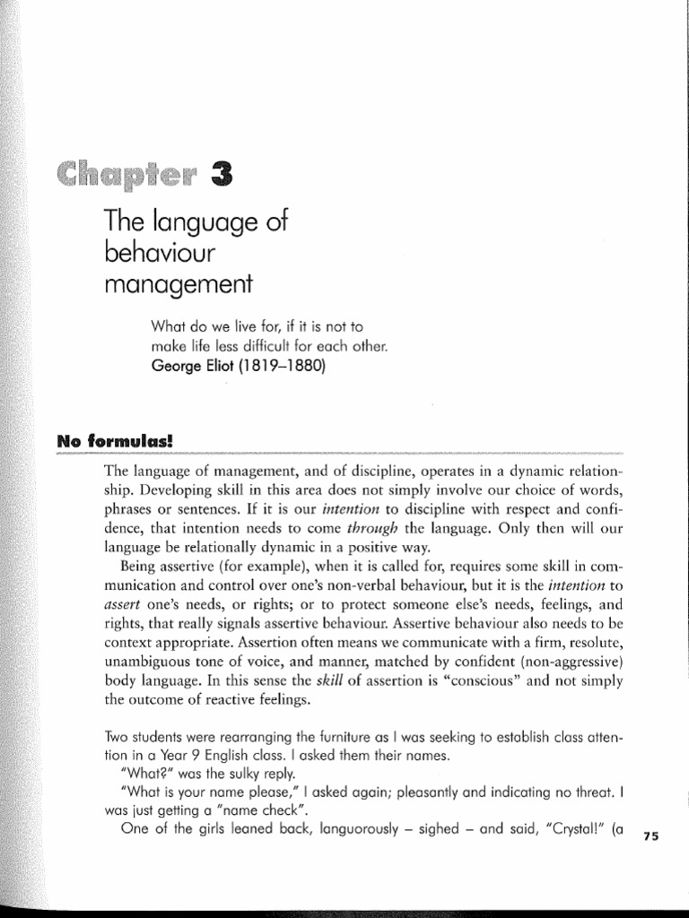 03 The Language of Behaviour Management - PDF (Recommended) | PDF