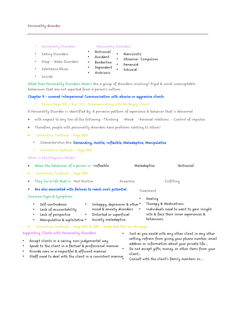 Personality Disorder | PDF | Personality Disorder | Mental Disorder