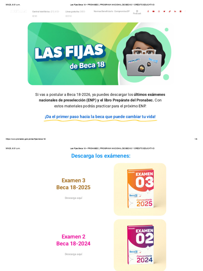 Las Fijas Beca 18 – Pronabec _ Programa Nacional de Becas y Crédito ...