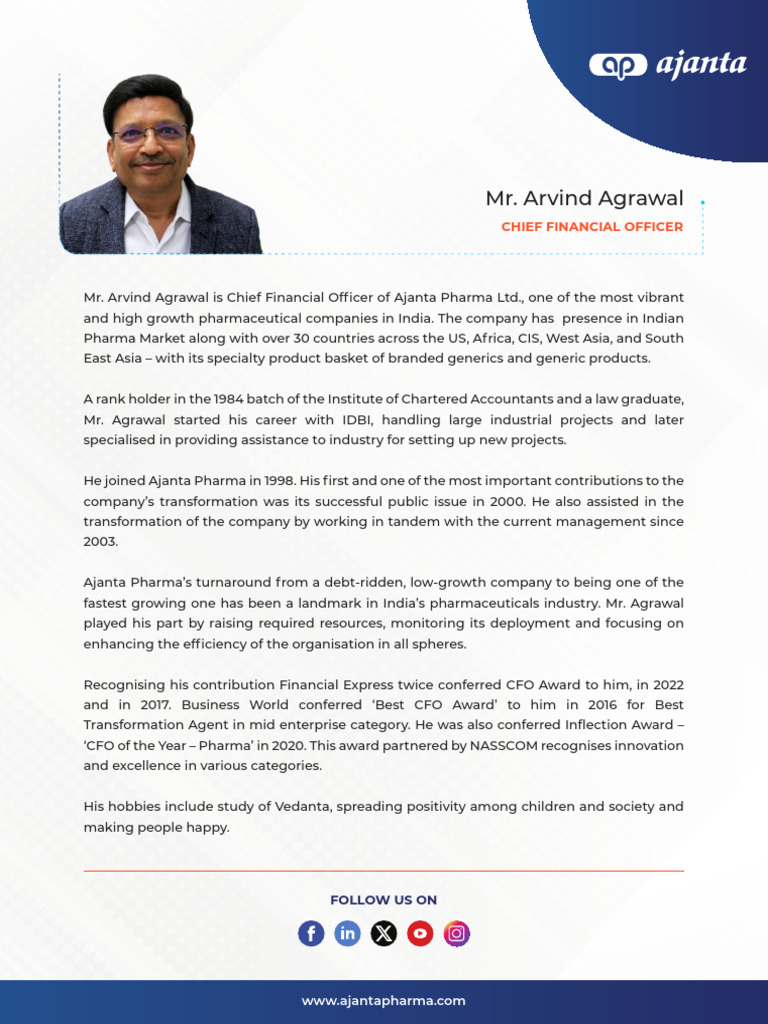 Profile of Shri Arvind Agrawal | PDF