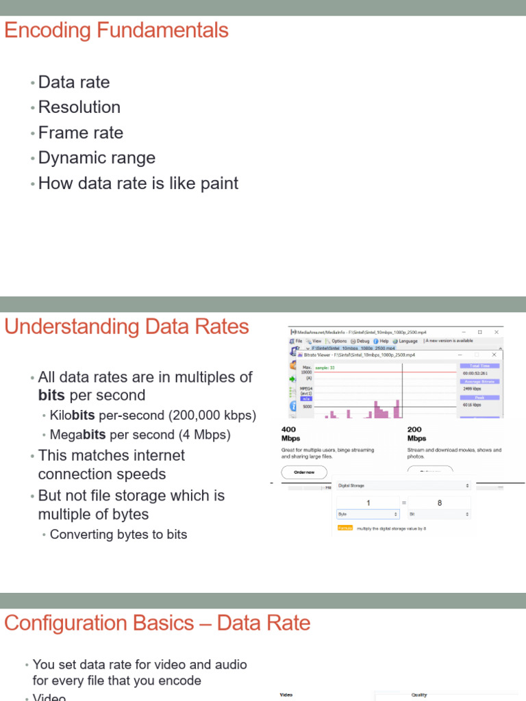 Encoding - Fundamentals 211107 181836 | PDF | Bit Rate | Video