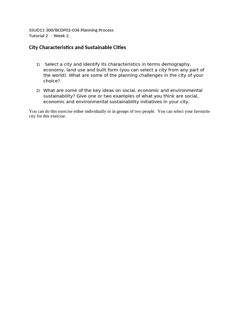 Tutorial 2 - Week 2 | PDF