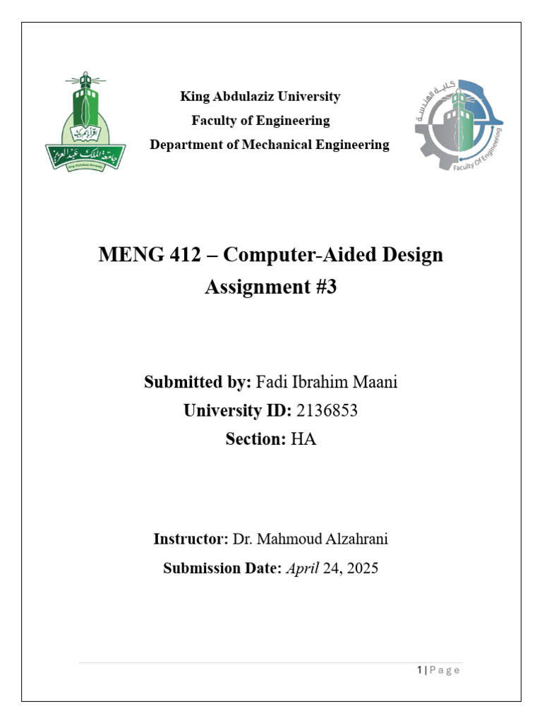 Fadi Maani 2136853 Assignment#3 | PDF | Finite Element Method | Applied ...