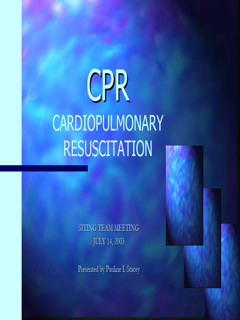 CPR Presentation | PDF | Cardiopulmonary Resuscitation | Cardiac Arrest
