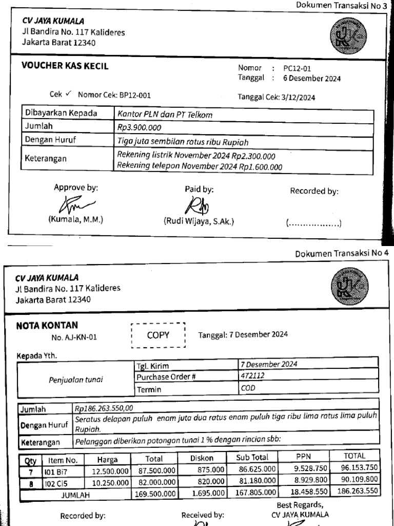 Soal CV Jaya Kumalaok | PDF