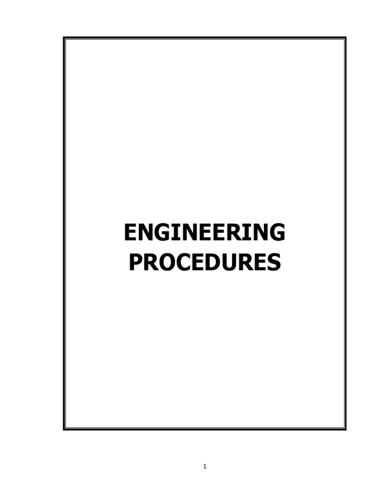 Engineering Procedures Notes 2023-24 | PDF | Engineer | Contractual Term