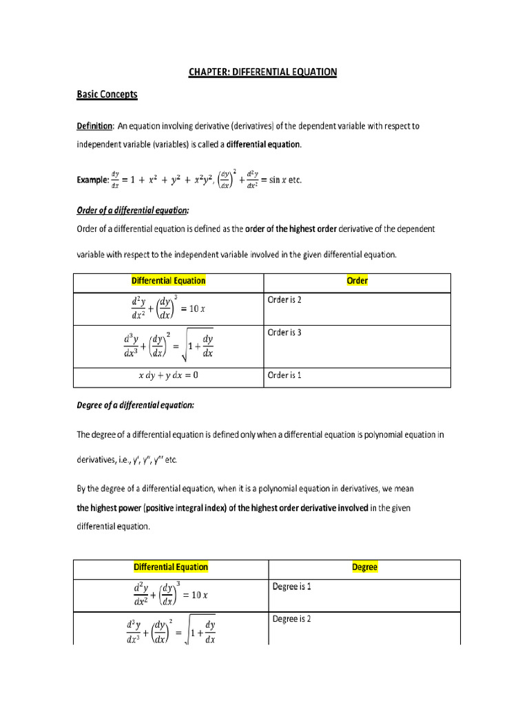 Differential Equation | PDF