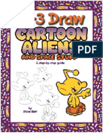 1-2-3 Draw Cartoon Aliens and Space Stuff