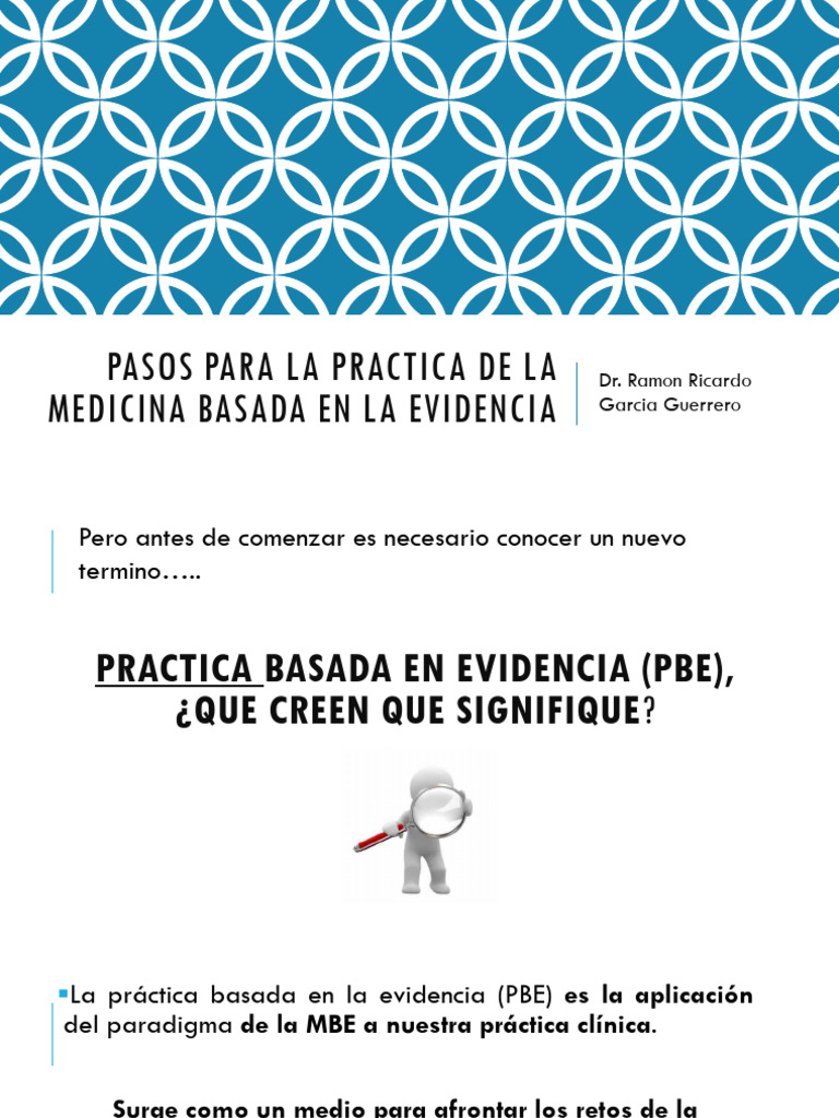 Pasos para la practica de la medicina basada en evidencia FINAL | PDF ...