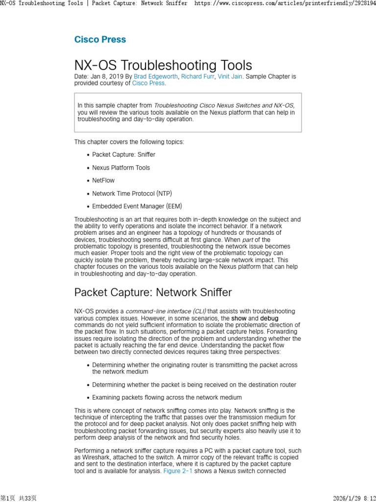 NX-OS Troubleshooting Tools - Packet Capture - Network Sniffer | PDF ...