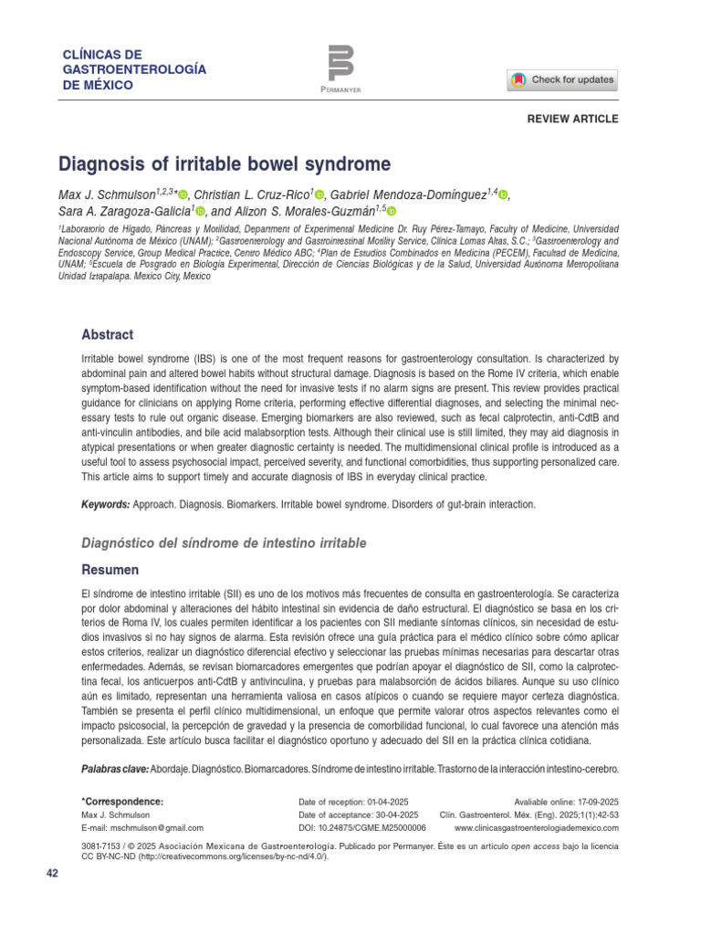 Diagnosis of Irritable Bowel Syndrome | PDF | Irritable Bowel Syndrome ...