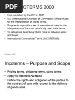 Incoterms 2000: February 8, 2006