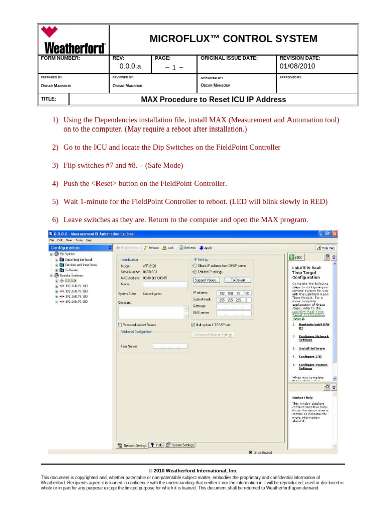 Resetting ICU IP Address | PDF | Computing