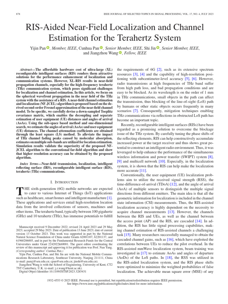 2. RIS-Aided Near-Field Localization and Channel Estimation for the ...