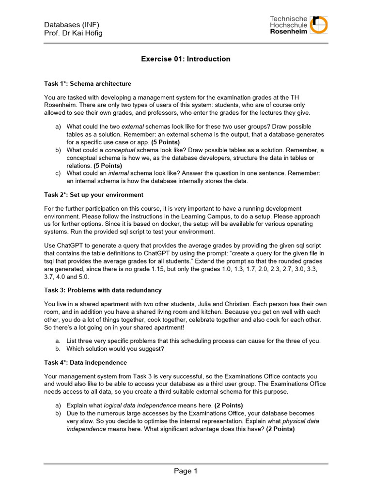 DB Exercise01 KH Task | PDF | Databases | Database Schema