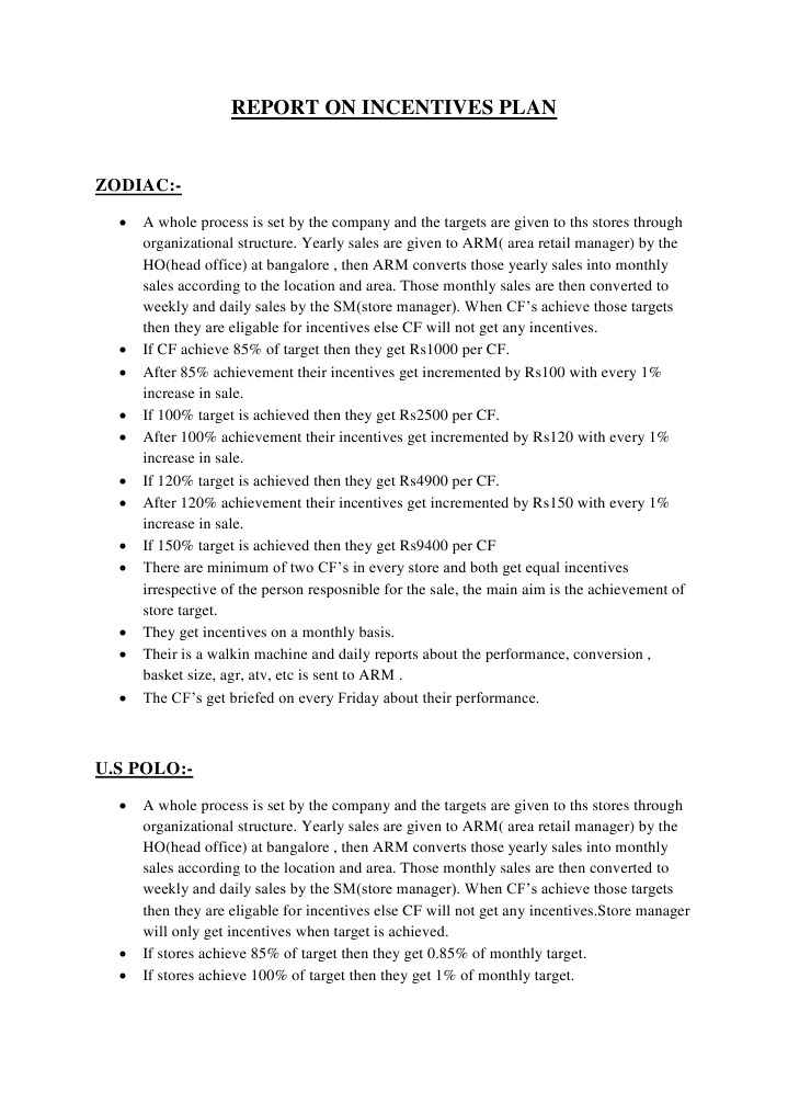 Report On Incentives Plan: Zodiac | PDF | Target Corporation | Business