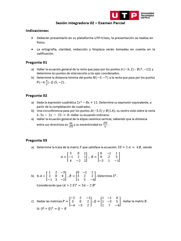 Sesion19_ Sesion Integradora 2 | PDF | Matriz (Matemáticas) | Determinante