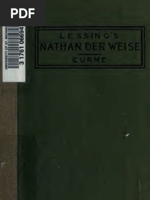 Lessings Nathan Der Weise Pdf Toleration Truth