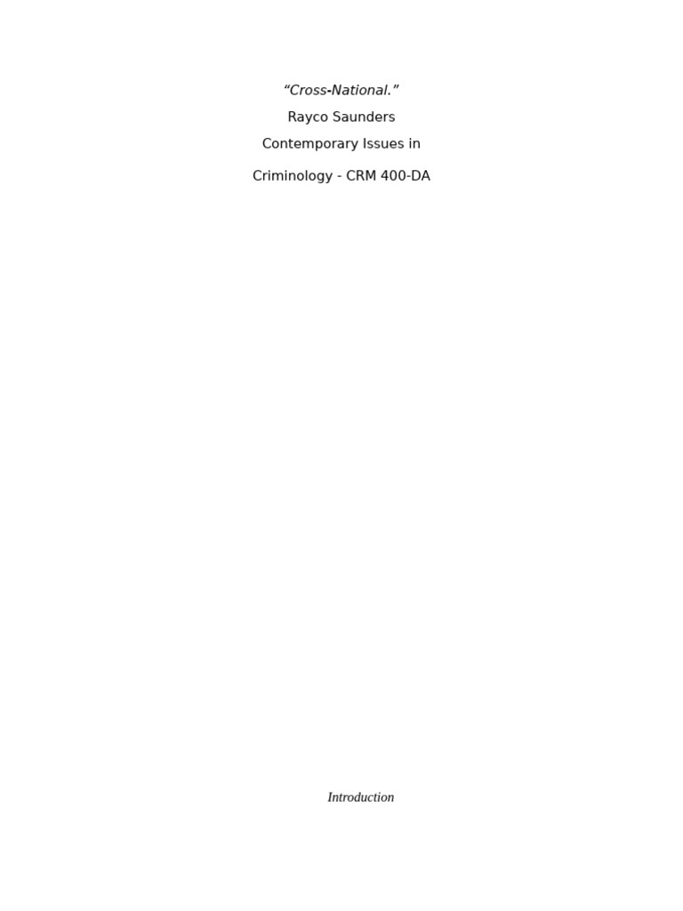 Final Paper | PDF | Crimes | Crime & Violence