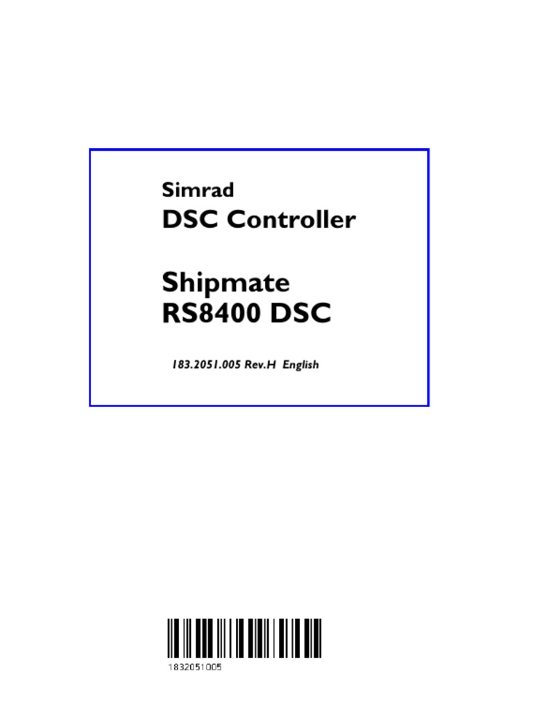 Simrad Shipmate RS8400 Manual | PDF | Telecommunications