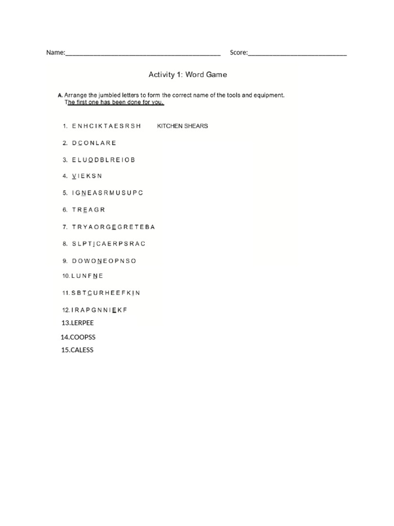 WORD GAME | PDF