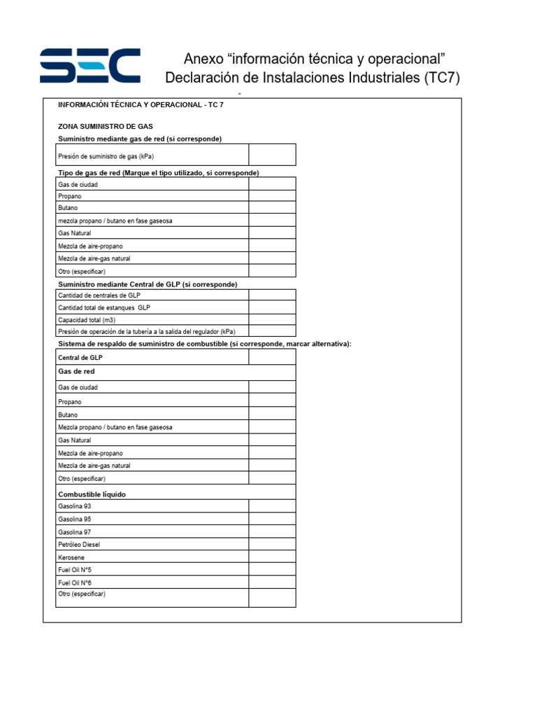 TC7ANEXO | PDF | Gas de petróleo licuado | Tubería (transporte de fluidos)